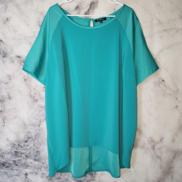 REBEL Wilson X angles turquoise tunic size 3X - Picture 2 of 7